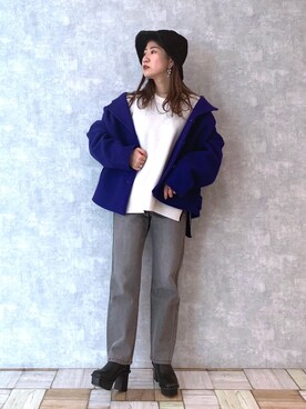 「PAGEBOY（ページボーイ）のアイテム（ダウンジャケット/コート）」を使った、tomiさん（レディース・153cm）の冬コーディネート