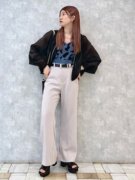 「PAGEBOY（ページボーイ）の【CORE】カウガラビスチェ（その他トップス）」を使った、tomiさん（レディース・153cm）の夏コーディネート