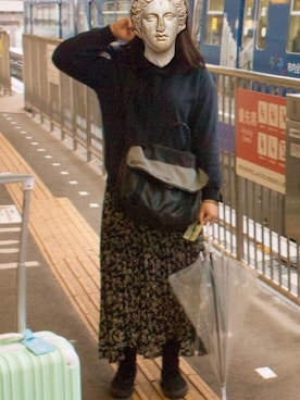 「travel」｜「アイテム（ソックス/靴下）」を使った、iduncareさん（レディース・159cm）の冬コーディネート