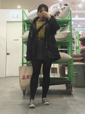 「MUJI」｜「アイテム（その他）」を使った、iduncareさん（レディース・159cm）の冬コーディネート