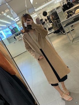 「H&M（エイチ・アンド・エム）のアイテム（ダッフルコート）」を使った、Jennaさん（レディース・152cm）の秋コーディネート