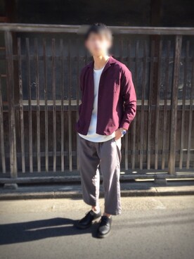 takumiさんの「PEサテンオープンカラーシャツ/769575」を使ったコーディネート