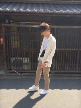 「Daniel Wellington（ダニエルウェリントン）の【Daniel Wellington】レザーバンド３６ＭＭ（アナログ腕時計）」を使った、takumiさん（メンズ・180cm）の春コーディネート