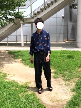 「Guess（ゲス）のアイテム（シャツ/ブラウス）」を使った、takumiさん（メンズ・180cm）の夏コーディネート