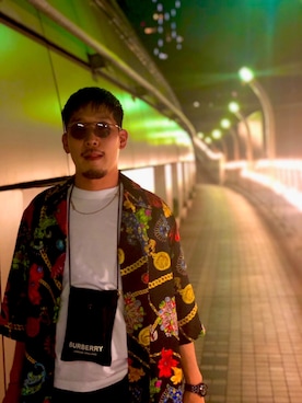 「VERSACE（ヴェルサーチ）のアイテム（腕時計）」を使った、yuさん（メンズ・174cm）の夏コーディネート