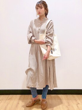 「RAG MACHINE（ラグマシーン）のアイテム（ワンピース/ドレス）」を使った、Natsu☆さん（レディース・157cm）の春コーディネート