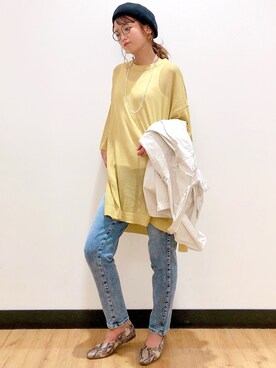 「BACK NUMBER（バックナンバー）のアイテム（ブルゾン）」を使った、Natsu☆さん（レディース・157cm）の春コーディネート