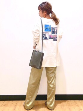 「PLUS ONE（プラスワン）のアイテム」を使った、Natsu☆さん（レディース・157cm）の春コーディネート
