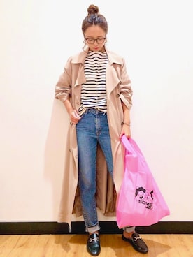 「HONEYSUCKLE ROSE」｜Natsu☆さん（レディース・157cm）の春コーディネート