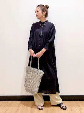 「シアーシャツワンピース」｜Natsu☆さん（レディース・157cm）の夏コーディネート