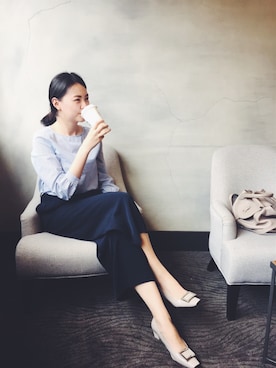 「Meli Melo（メリメロ）のアイテム」を使った、Clare lee さん（レディース・170cm）の春コーディネート