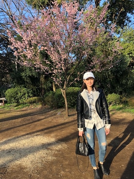 「travel」｜「アイテム（帽子）」を使った、Clare lee さん（レディース・170cm）の春コーディネート