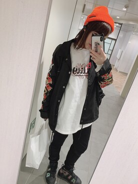 「EFFECTEN（エフェクテン）のアイテム（ジャケット/アウター）」を使った、ᙏ̤̫͚さん（レディース・161cm）の春コーディネート