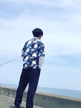 「lot holon（ロットホロン）のアイテム（スラックス）」を使った、koheyさん（メンズ・167cm）の秋コーディネート