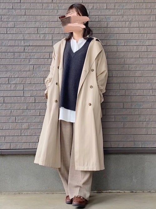 やぎ Indexのトレンチコートを使ったコーディネート Wear