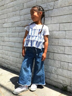 「5歳」｜「アイテム（キャミソール）」を使った、えたゆず◡̈⋆*さん（キッズ・110cm）の春コーディネート