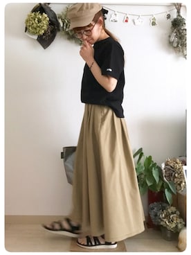 「スポサン」｜「アイテム（キャスケット）」を使った、tomoさん（レディース・153cm）の夏コーディネート