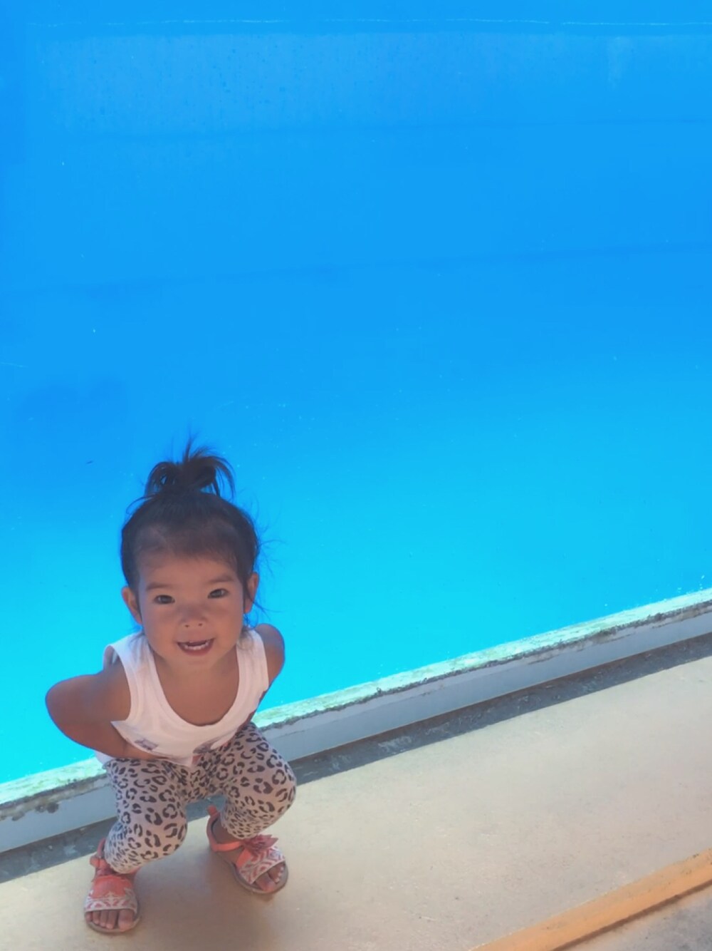 「２歳児、夏休み、H&M」｜「H&Mのアイテム（サンダル、ピンク系）」を使った、sastabyさん（レディース・152cm）の夏コーディネートの1枚目の写真