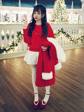 「Bobon21（ボボンニジュウイチ）のアイテム（ダッフルコート）」を使った、Bobon21さん（レディース・155cm）の冬コーディネート