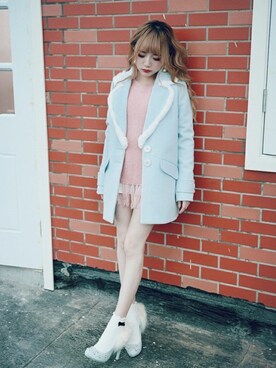 「Bobon21（ボボンニジュウイチ）のアイテム（ジャケット/アウター）」を使った、Bobon21さん（レディース・155cm）の冬コーディネート
