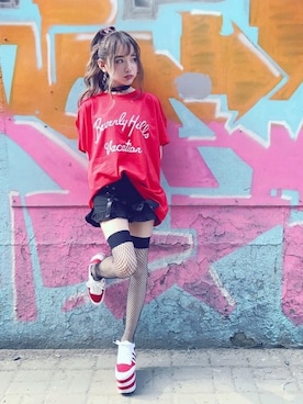 「Bobon21（ボボンニジュウイチ）のアイテム（パンツ）」を使った、Bobon21さん（レディース・155cm）の夏コーディネート