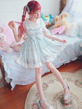 「原宿系」｜Bobon21さん（レディース・155cm）の夏コーディネート