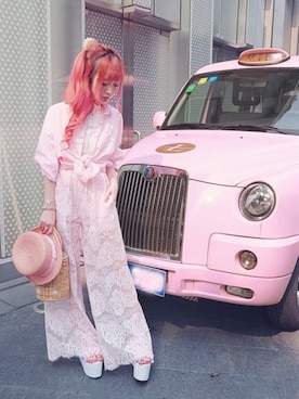 「Bobon21（ボボンニジュウイチ）のアイテム（パンツ）」を使った、Bobon21さん（レディース・155cm）の夏コーディネート