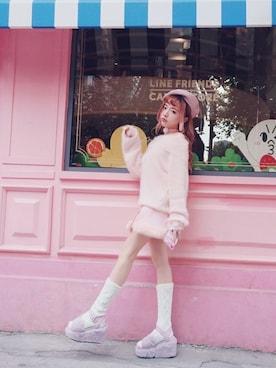 「Bobon21（ボボンニジュウイチ）のアイテム」を使った、Bobon21さん（レディース・155cm）の秋コーディネート