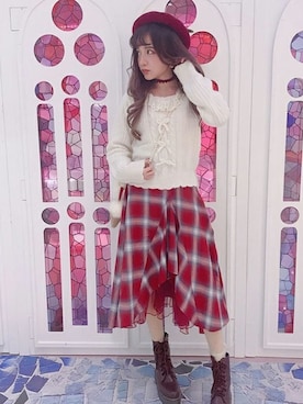 「Bobon21（ボボンニジュウイチ）のアイテム」を使った、Bobon21さん（レディース・155cm）の冬コーディネート