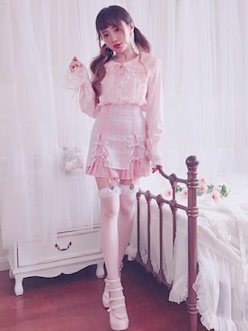 「フリルトップス」｜Bobon21さん（レディース・155cm）の春コーディネート