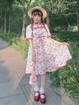 「ボボンニジュウイチ」｜「アイテム（その他）」を使った、Bobon21さん（レディース・155cm）の夏コーディネート