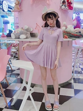 「ボボンニジュウイチ」｜「アイテム（その他）」を使った、Bobon21さん（レディース・155cm）の夏コーディネート