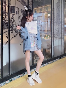「ボボンニジュウイチ」｜「アイテム（ジャケット/アウター）」を使った、Bobon21さん（レディース・155cm）の秋コーディネート