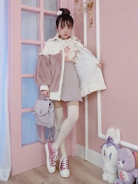 「ボボンニジュウイチ」｜「アイテム（スタジャン）」を使った、Bobon21さん（レディース・155cm）の秋コーディネート