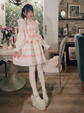 「Bobon21（ボボンニジュウイチ）のアイテム（ワンピース/ドレス）」を使った、Bobon21さん（レディース・155cm）の冬コーディネート