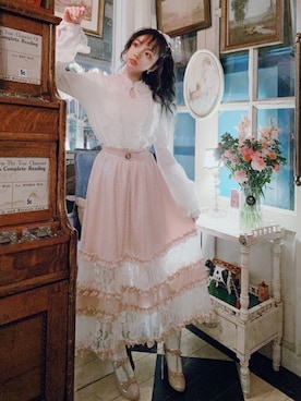 「Bobon21（ボボンニジュウイチ）のアイテム」を使った、Bobon21さん（レディース・155cm）の春コーディネート