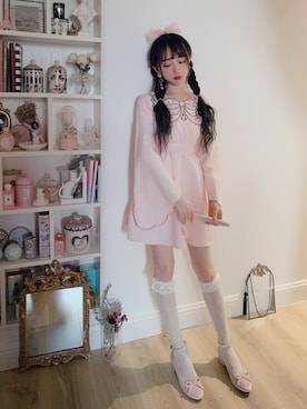 「Bobon21（ボボンニジュウイチ）のアイテム（ワンピース/ドレス）」を使った、Bobon21さん（レディース・155cm）の春コーディネート