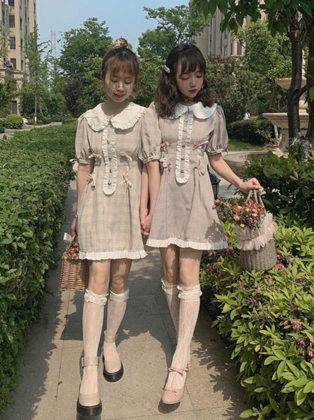 Bobon21 - Bobon21 メイドライクチェック柄ワンピースの通販 by