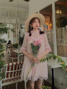 「Bobon21（ボボンニジュウイチ）のアイテム（ワンピース/ドレス）」を使った、Bobon21さん（レディース・155cm）の夏コーディネート