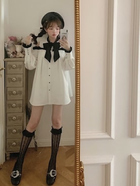 「Bobon21（ボボンニジュウイチ）のアイテム」を使った、Bobon21さん（レディース・155cm）の夏コーディネート