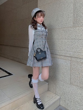 「Bobon21（ボボンニジュウイチ）のアイテム（ワンピース/ドレス）」を使った、Bobon21さん（レディース・155cm）の秋コーディネート