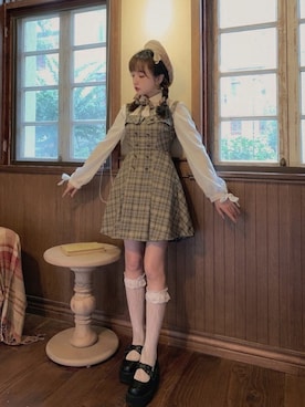 「Bobon21（ボボンニジュウイチ）のアイテム（ワンピース/ドレス）」を使った、Bobon21さん（レディース・155cm）の秋コーディネート