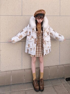 BabyBear中綿フード付きジャケットを使った人気ファッションコーディネート - WEAR