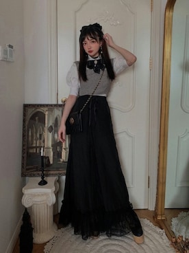 「Bobon21（ボボンニジュウイチ）のアイテム（パンツ）」を使った、Bobon21さん（レディース・155cm）の春コーディネート