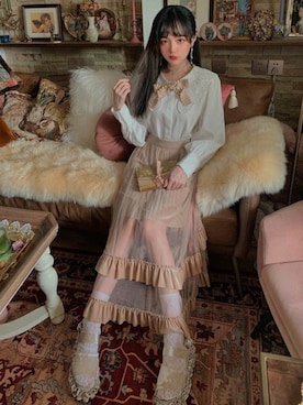 「Bobon21（ボボンニジュウイチ）のアイテム（トップス）」を使った、Bobon21さん（レディース・155cm）の春コーディネート