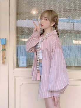 「Bobon21（ボボンニジュウイチ）のアイテム（パンツ）」を使った、Bobon21さん（レディース・155cm）の夏コーディネート