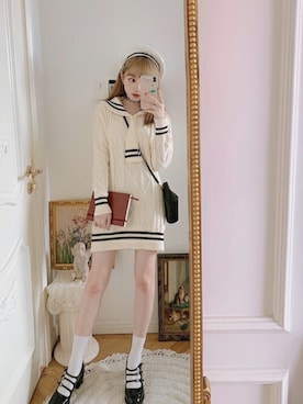 「Bobon21（ボボンニジュウイチ）のアイテム（ワンピース/ドレス）」を使った、Bobon21さん（レディース・155cm）の秋コーディネート