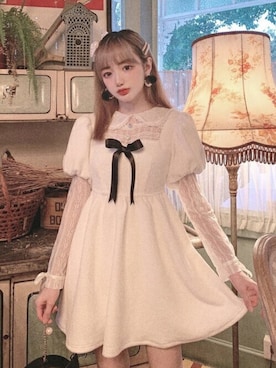 「Bobon21（ボボンニジュウイチ）のアイテム（ワンピース/ドレス）」を使った、Bobon21さん（レディース・155cm）の秋コーディネート