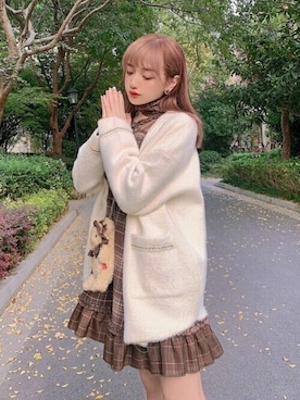 「Bobon21（ボボンニジュウイチ）のアイテム（ワンピース/ドレス）」を使った、Bobon21さん（レディース・155cm）の秋コーディネート