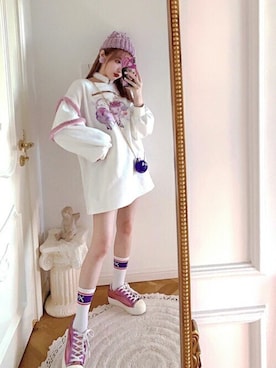 「Bobon21（ボボンニジュウイチ）のアイテム（ワンピース/ドレス）」を使った、Bobon21さん（レディース・155cm）の秋コーディネート